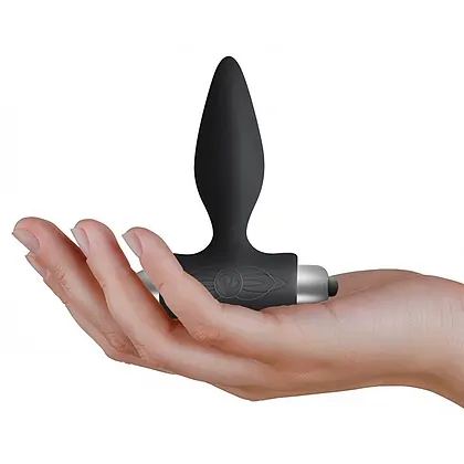 Dop Anal Vibrator Rocks-Off Petite – 7 Funcții, Discret Negru