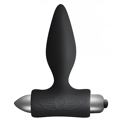 Dop Anal Vibrator Rocks-Off Petite – 7 Funcții, Discret Negru