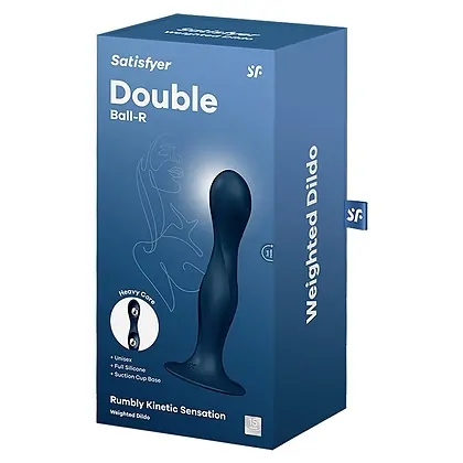 Double Ball-R Weighted Dildo Albastru