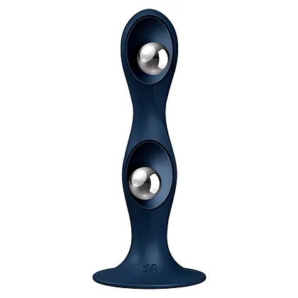 Double Ball-R Weighted Dildo Albastru