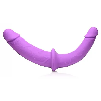 Double Charmer Silicone Double Dildo with Harness Mov