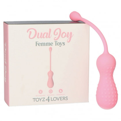 Dual Joy Stimulator Reîncărcabil cu Tijă Ergonomicã Roz