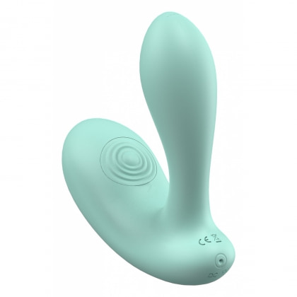 DuoVibe II – Vibrator punct G cu Tapping, 9 Moduri, Reîncărcabil Verde