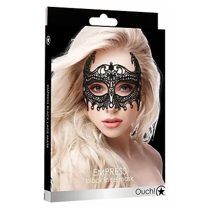 Empress Black Lace Mask Negru