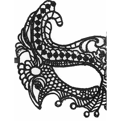 Empress Black Lace Mask Negru