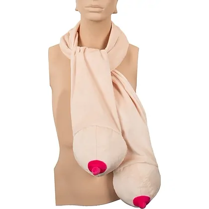 Eșarfă Haiosă cu Două Forme De Sân, Bej Pufos