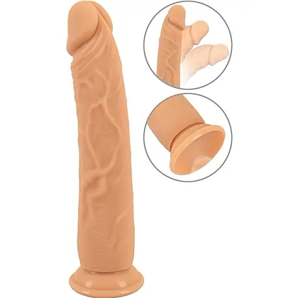 European Lover silicone — Dildo Realist 23 cm, Ventuză
