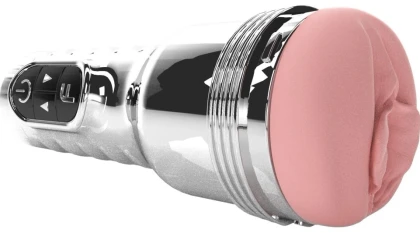 Fleshlight Quiver — Masturbator Vibrant, Reîncărcabil Argintiu