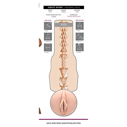 Fleshlight Violet Myers Waifu - Manșon SuperSkin 25cm