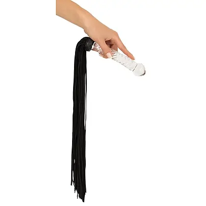 Flogger Glass 2 În 1 Bad Kitty Negru