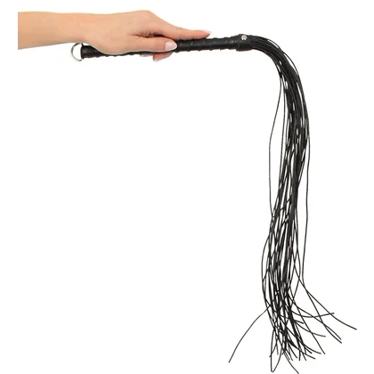 Flogger ZADO Din Piele 70 cm — Control Precis, Discret Negru
