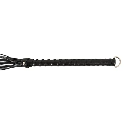 Flogger ZADO Din Piele 70 cm — Control Precis, Discret Negru
