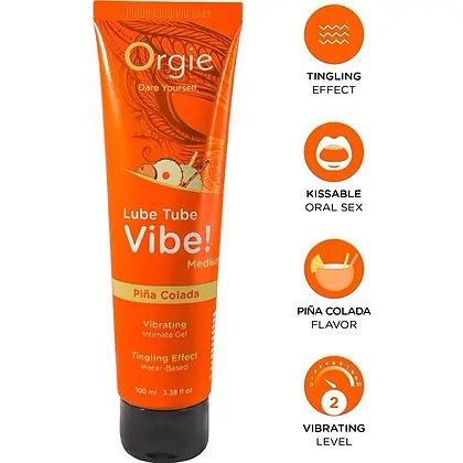 Gel Orgie Vibe Pina Colada Comestibil cu Furnicături 100ml
