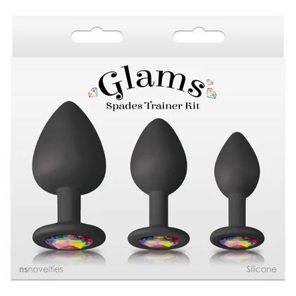 Glams Spades Trainer — Set 3 Dopuri Anale Din silicon Negru