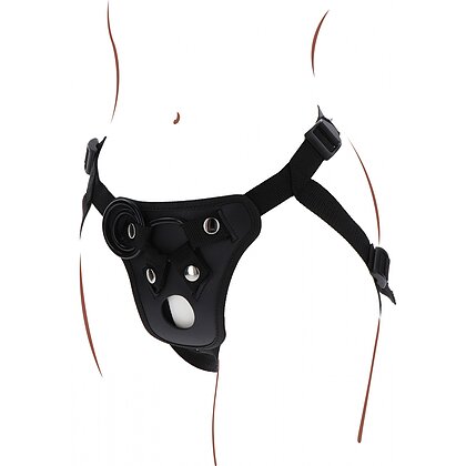 Ham Strap-On TOYJOY cu Gaură De Plăcere, Negru