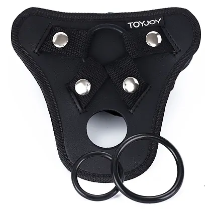 Ham Strap-On TOYJOY cu Gaură De Plăcere, Negru