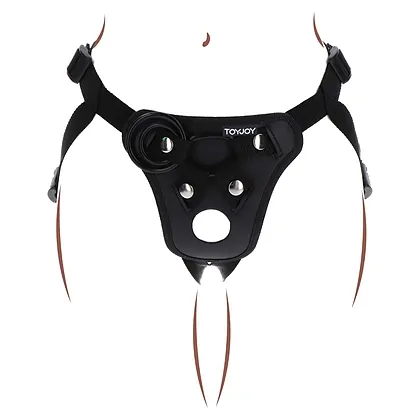 Ham Strap-On TOYJOY cu Gaură De Plăcere, Negru