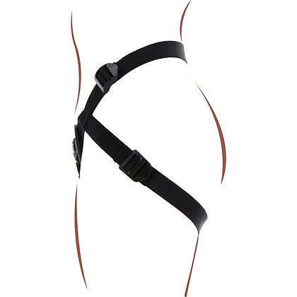 Ham Strap-On TOYJOY cu Gaură De Plăcere, Negru