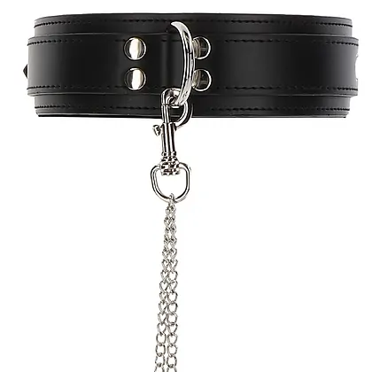 Heavy Collar and Wrist Cuffs Negru