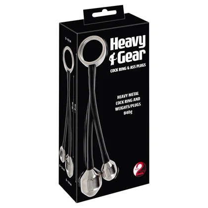 Heavy Gear – Inel Penian Metalic cu 2 Pluguri 31 cm Argintiu