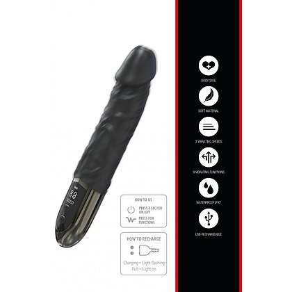 Hidden Desire Anal Power Vibrator Negru Reîncărcabil