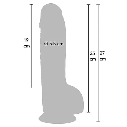 Hidden Desire dildo realist din PVC 25 cm, ergonomic