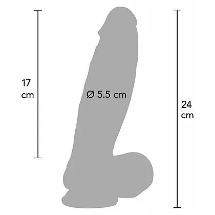 Hidden Desire - Dildo Realist Din silicon 22 cm, Discret