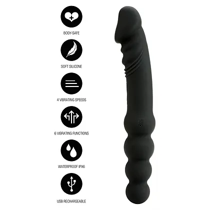 Hidden Desire Dublu Vibrator Anal 8+5 Moduri Negru