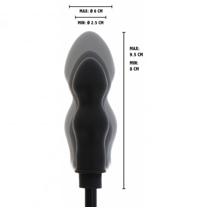 Hidden Desire Plug Gonflabil Negru – 9.5cm