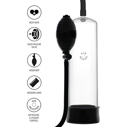 Hidden Desire Rising Star — Pompă Manuală Discretă 18 cm Negru