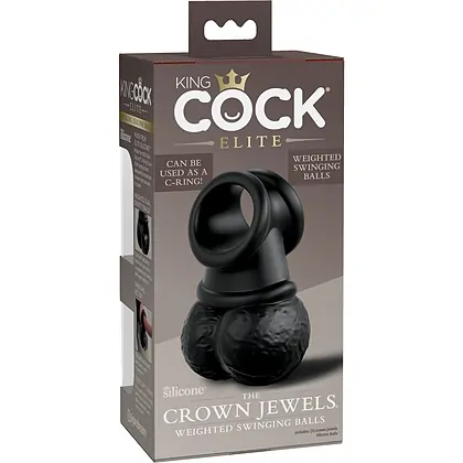 Inel cu Testicule The Crown Jewels Negru