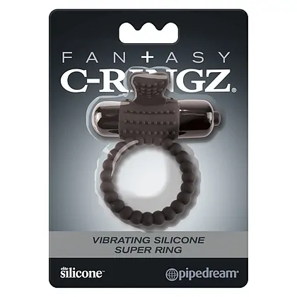 Inel cu Vibrații Fantasy C-Ringz Silicon Negru