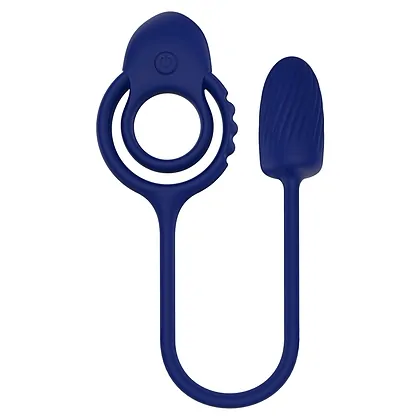 Inel Dublu ToyJoy Thria 2 Motoare Albastru