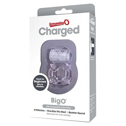 Inel Erecție Vibrații Reîncărcabil The Screaming O Transparent