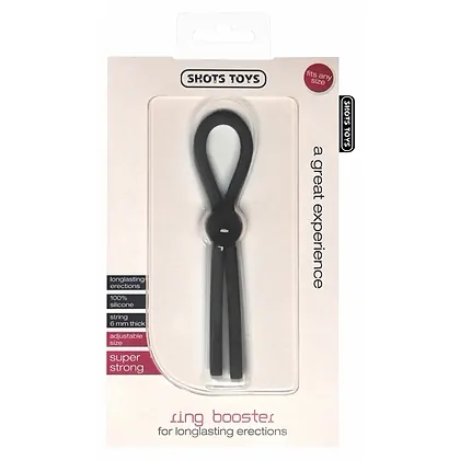 Inel Penis Ajustabil Ring Booster Negru