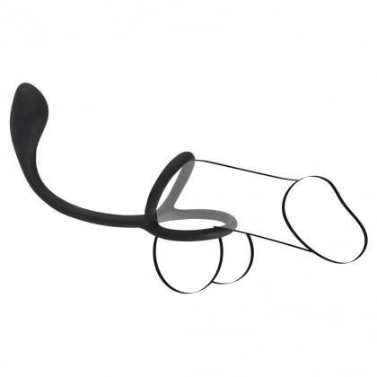 Inel Penis Black Velvets 3 În 1 Negru