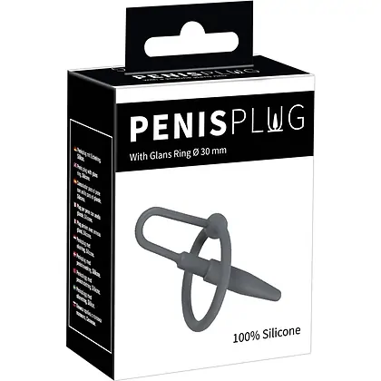 Inel Penis Cu Plug Gri