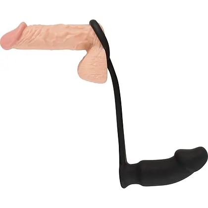 Inel Penis cu Stimulator Prostata Velvets Negru