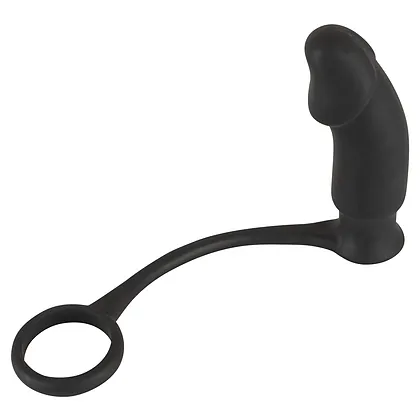 Inel Penis cu Stimulator Prostata Velvets Negru