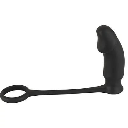 Inel Penis cu Stimulator Prostata Velvets Negru