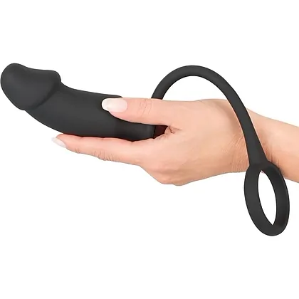 Inel Penis cu Stimulator Prostata Velvets Negru