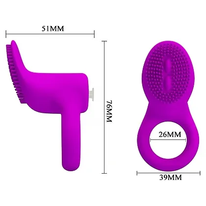 Inel Penis Cu Vibrații Pretty Love Cobra Mov