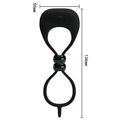 Inel Penis Cu Vibrații Pretty Love Locker Negru