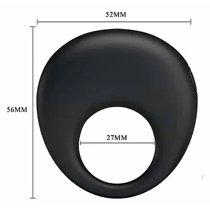 Inel Penis Cu Vibrații Pretty Love Trap Negru