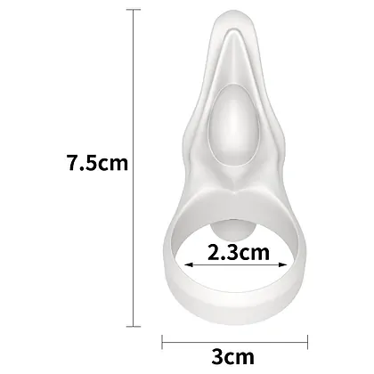 Inel Penis Power Clitoris Silicone Alb