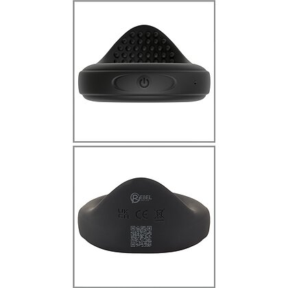 Inel Vibrant Rebel — 10 Moduri, Reîncărcabil, Discret Negru