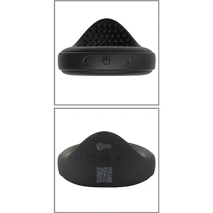 Inel Vibrant Rebel — 10 Moduri, Reîncărcabil, Discret Negru