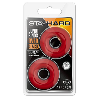 Inele Penis Stay Hard Donut Oversized Roșu