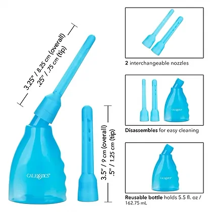 Irigator Anal Și vaginal CalExotics 162 ml, Albastru