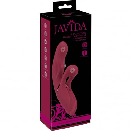 JAVIDA Rabbit 2-în-1 - 25 Moduri, 3 Motoare, Reîncărcabil Roșu
